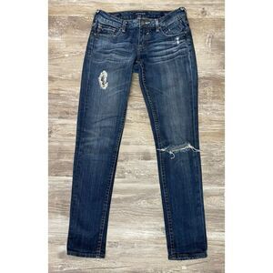 Vigoss Thompson Tomboy Womens Jeans Distressed Sz 26